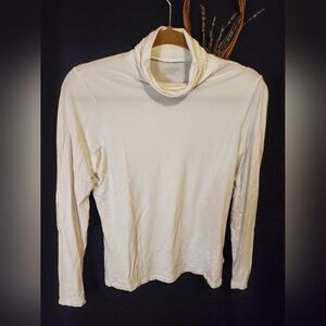 Landsend Cream Turtleneck Small